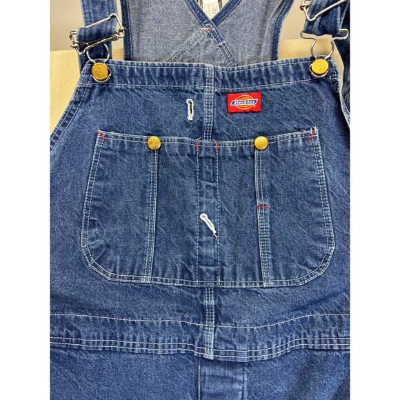 Dickies Blue Denim Bib Overalls Size 36x30 Workwear Carpenter Jeans - Picture 11 of 11